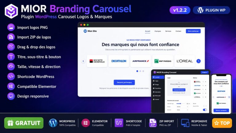 Mior Branding Carousel – Plugin WordPress Carousel Logos & Marques