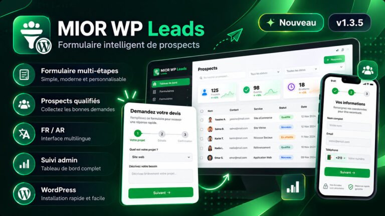MIOR WP Leads : formulaire WordPress de qualification des prospects